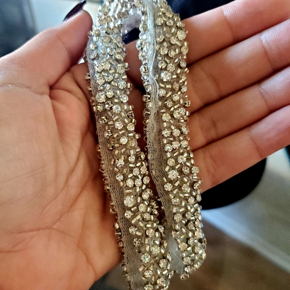 Crystal and beaded halo headband
